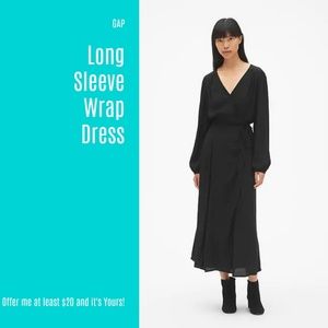 NWT Gap Long Sleeve Wrap Midi (3 for $30)(A63)